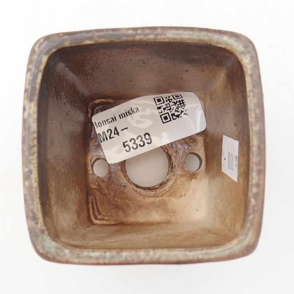 Ceramic bonsai bowl 6,5 x 6,5 x 7 cm, color brown
