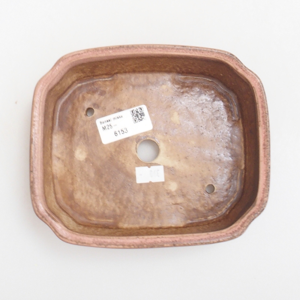 Ceramic bonsai bowl 17 x 14 x 4,5 cm, color pink