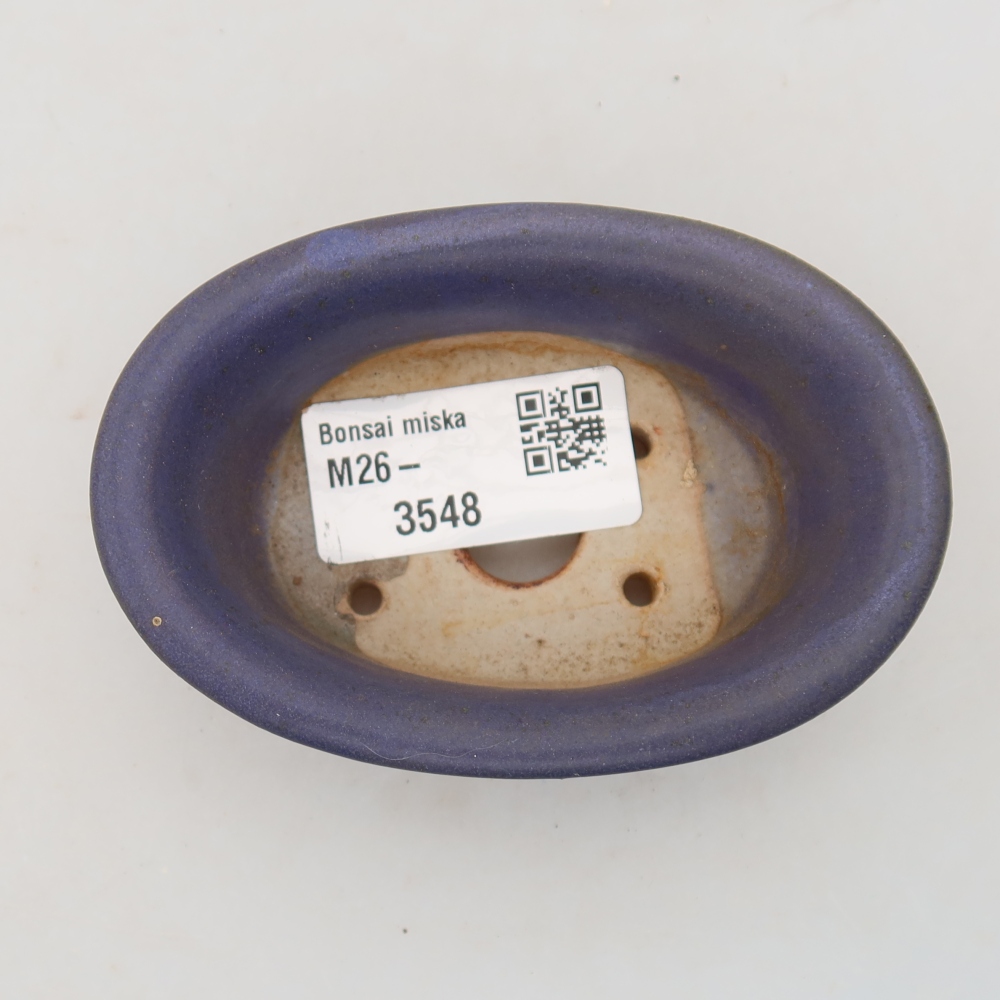 Ceramic bonsai pot, 9.5 x 6.5 x 3 cm, purple