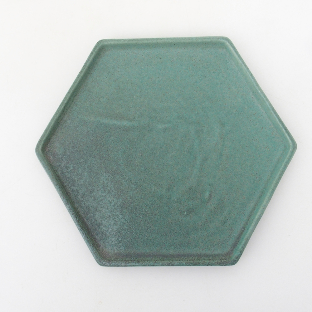 Bonsai pot + saucer H53 - 19 x 21.5 x 7 cm. - green