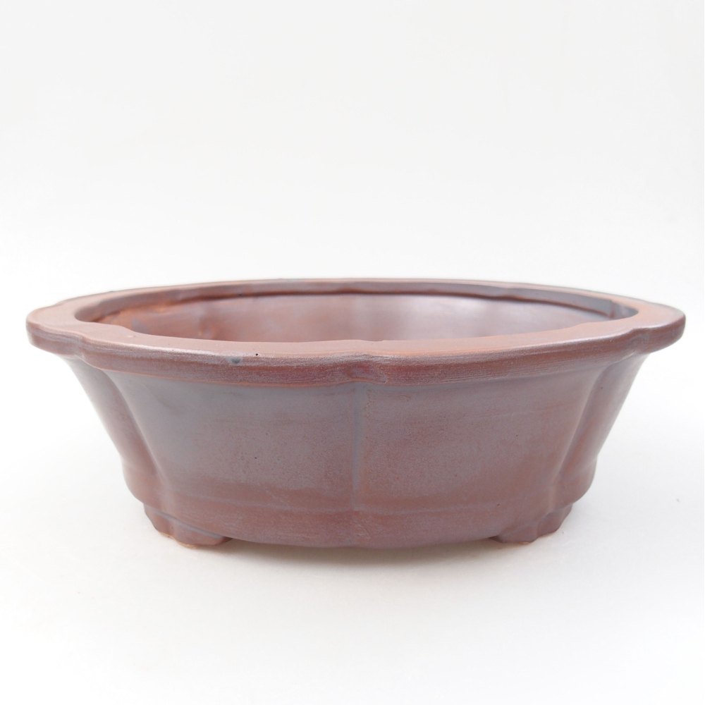 Ceramic bonsai bowl 26 x 26 x 8 cm, color metallic
