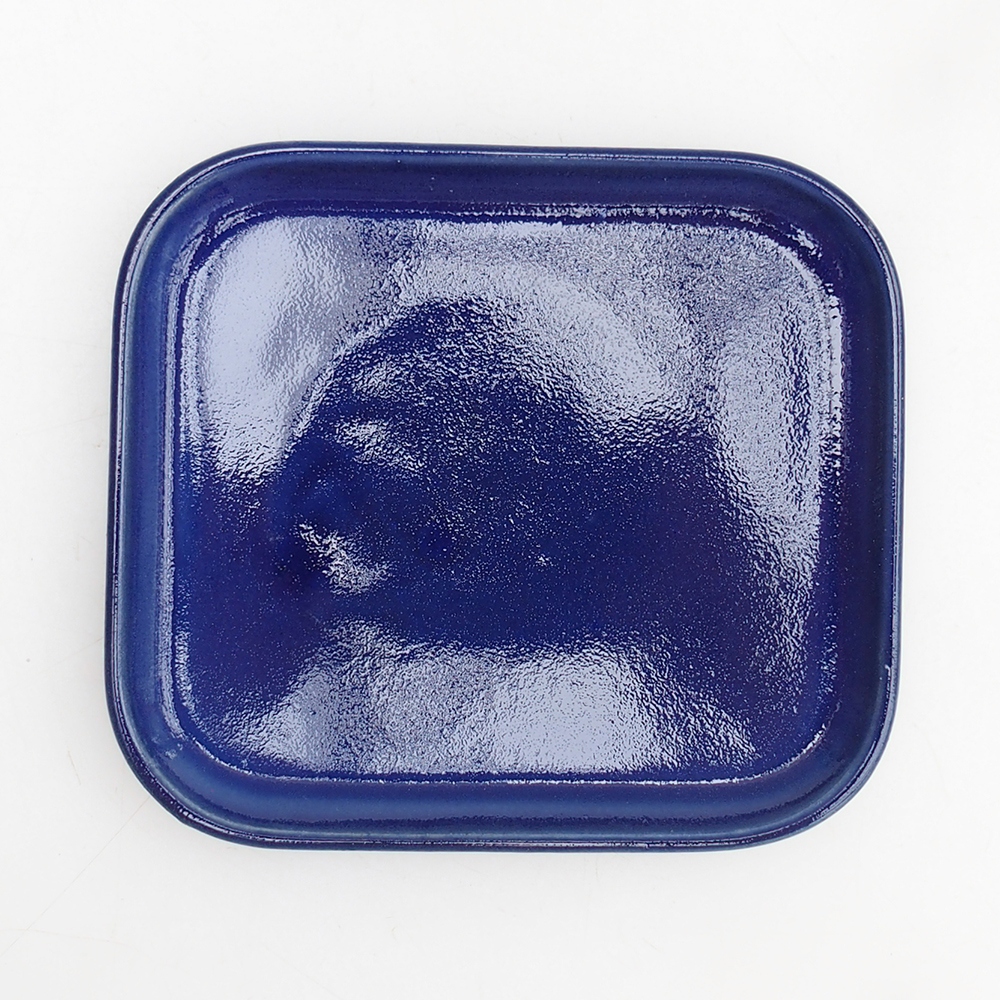 Bonsai bowl + saucer H38 - 12 x 10,5 x 5 cm. - blue