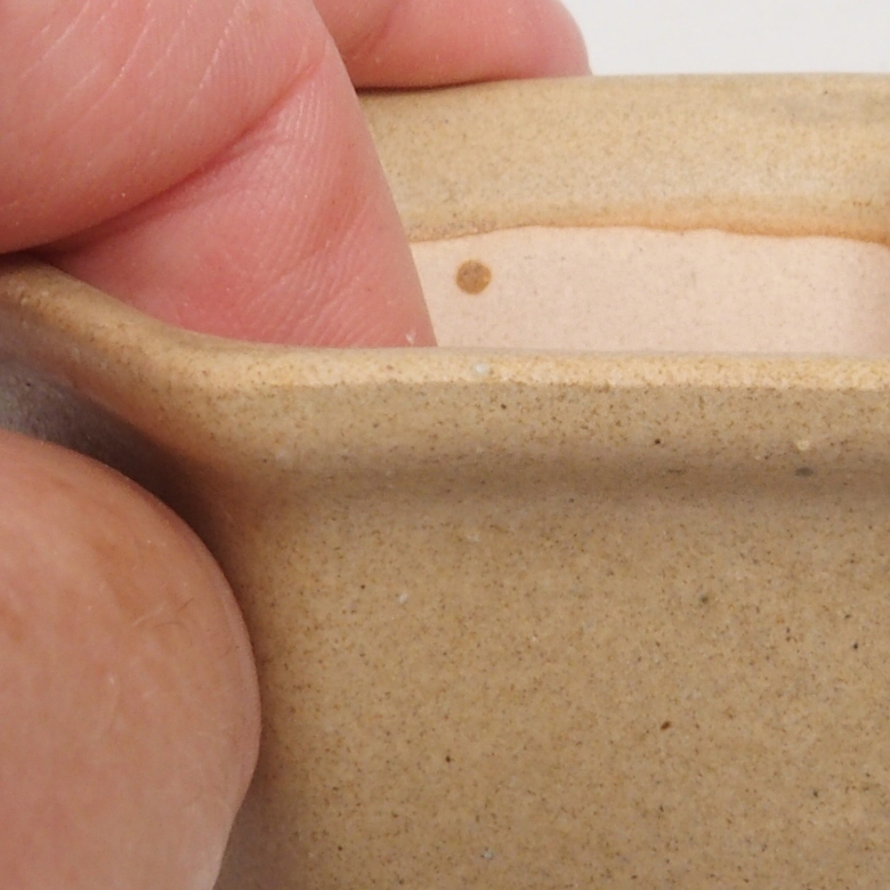 Mini bonsai bowl 7 x 7 x 5 cm, color brown