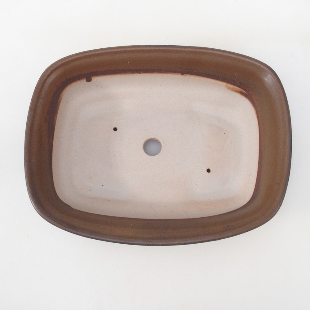 Bonsai bowl H08 - 25 x 19.5 x 6 cm. - brown
