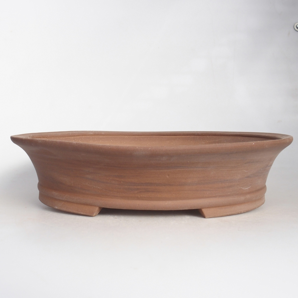 Ceramic bonsai bowl 32 x 29 x 7 cm, brown