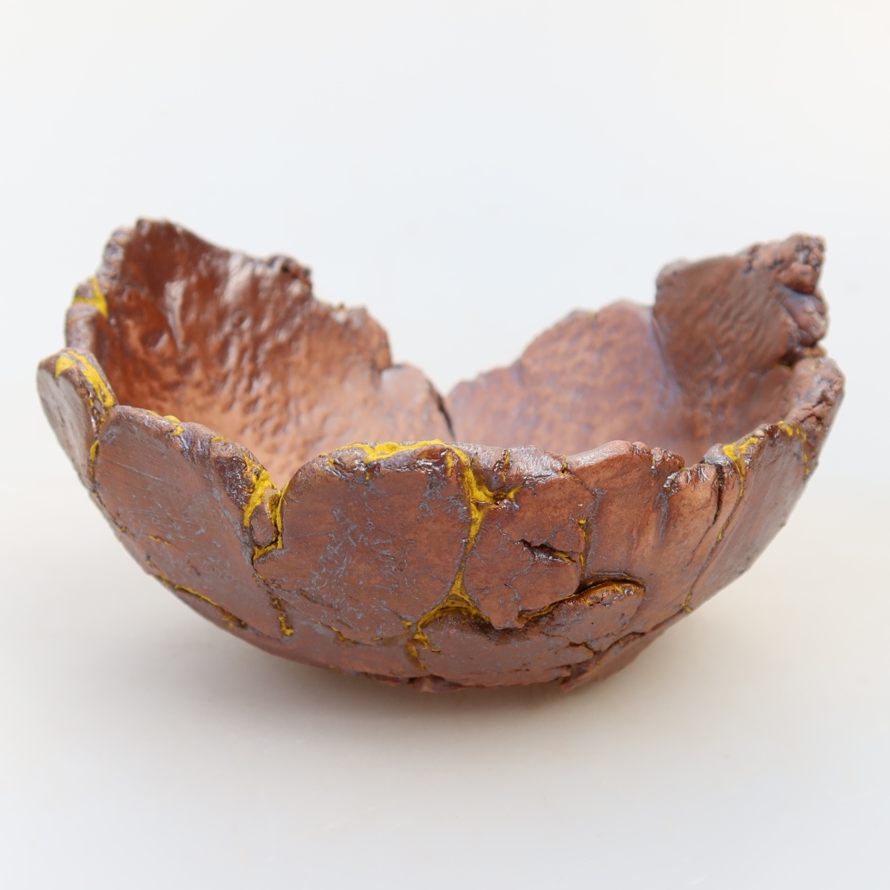 Ceramic Shell, 11 x 10 x 6 cm, yellow