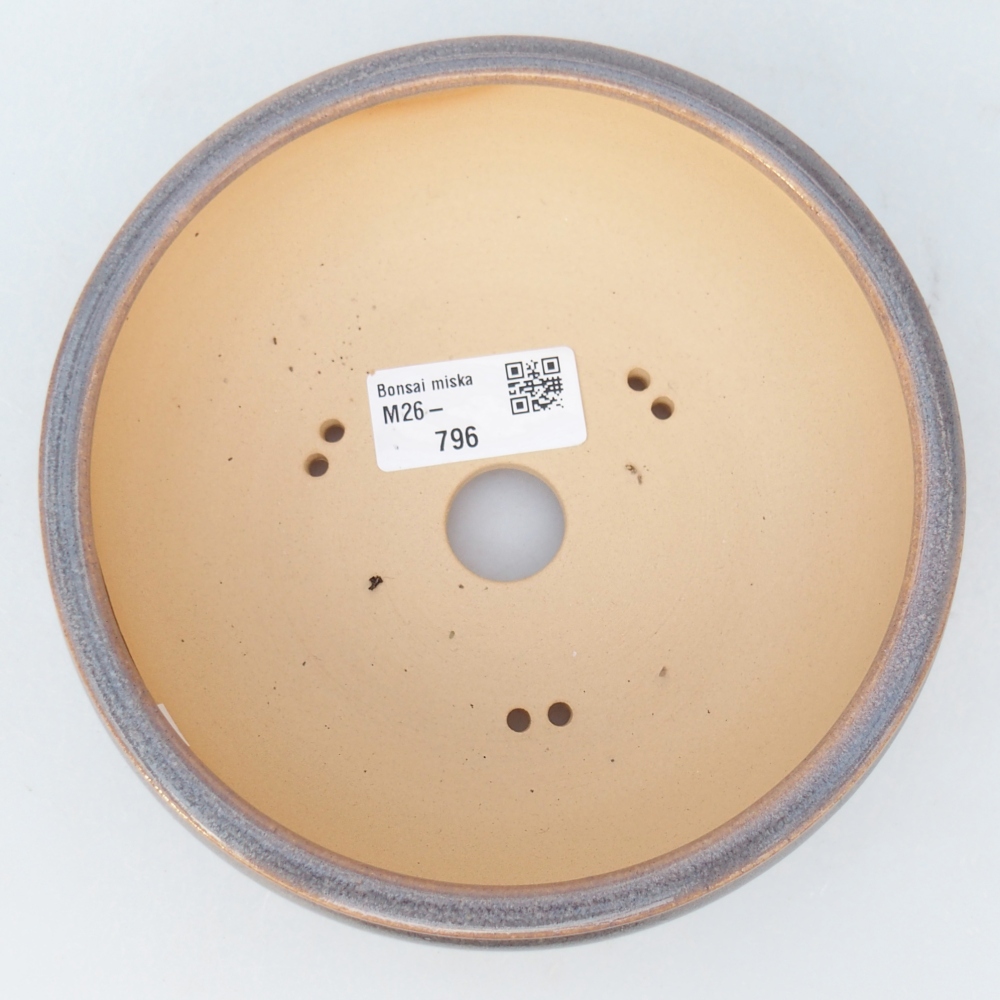 Ceramic bonsai bowl 15 x 15 x 5,5 cm, grey
