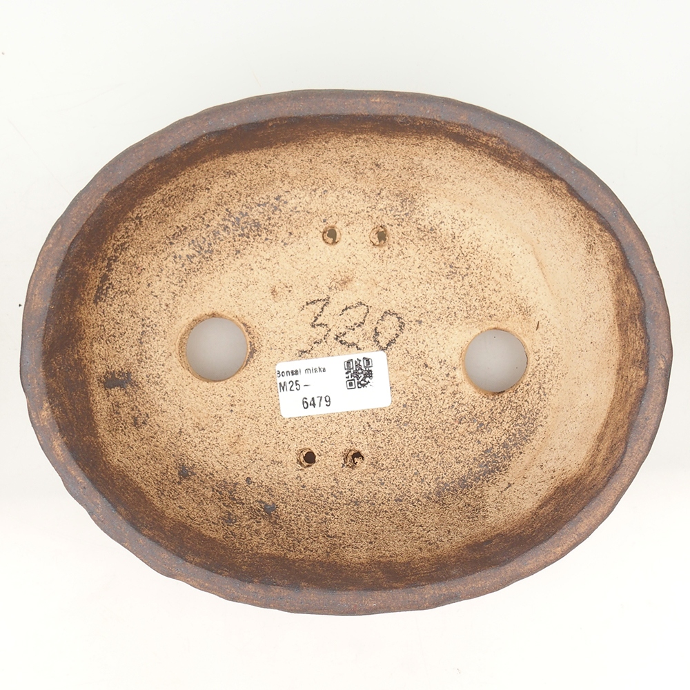 Bonsai bowl 20,5 x 16,5 x 6 cm , colour brown