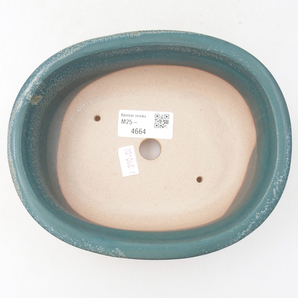 Ceramic bonsai bowl 18 x 14,5 x 6 cm, color blue