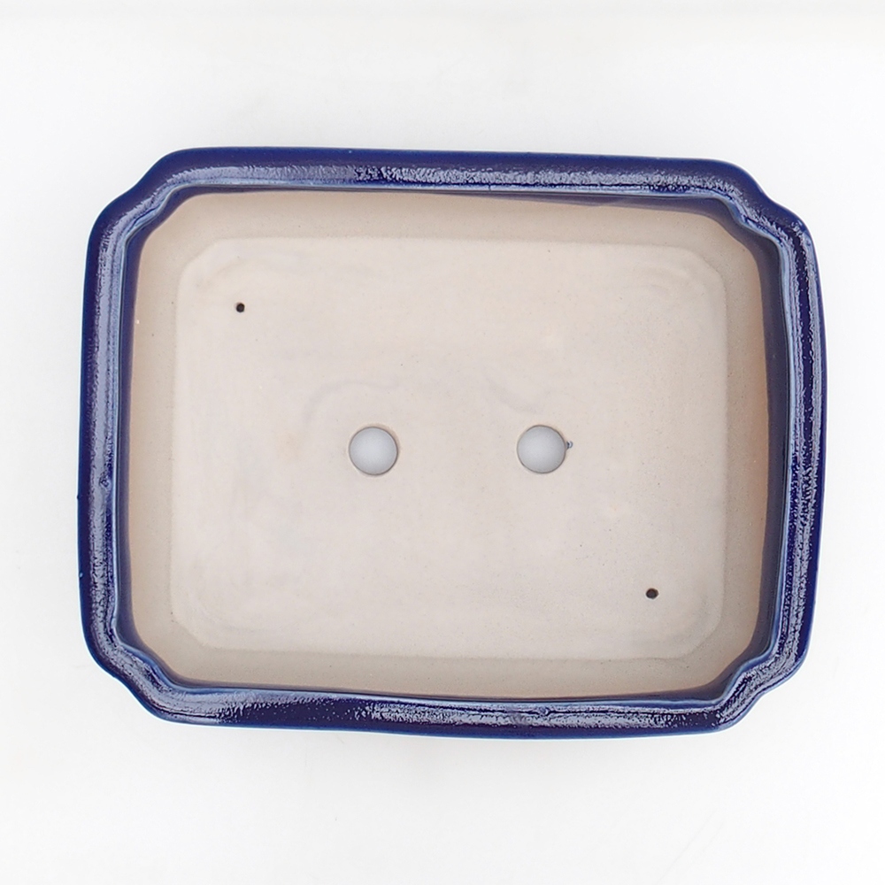 Bonsai bowl H20 - 26,5 x 21,5 x 6,5 cm. - blue