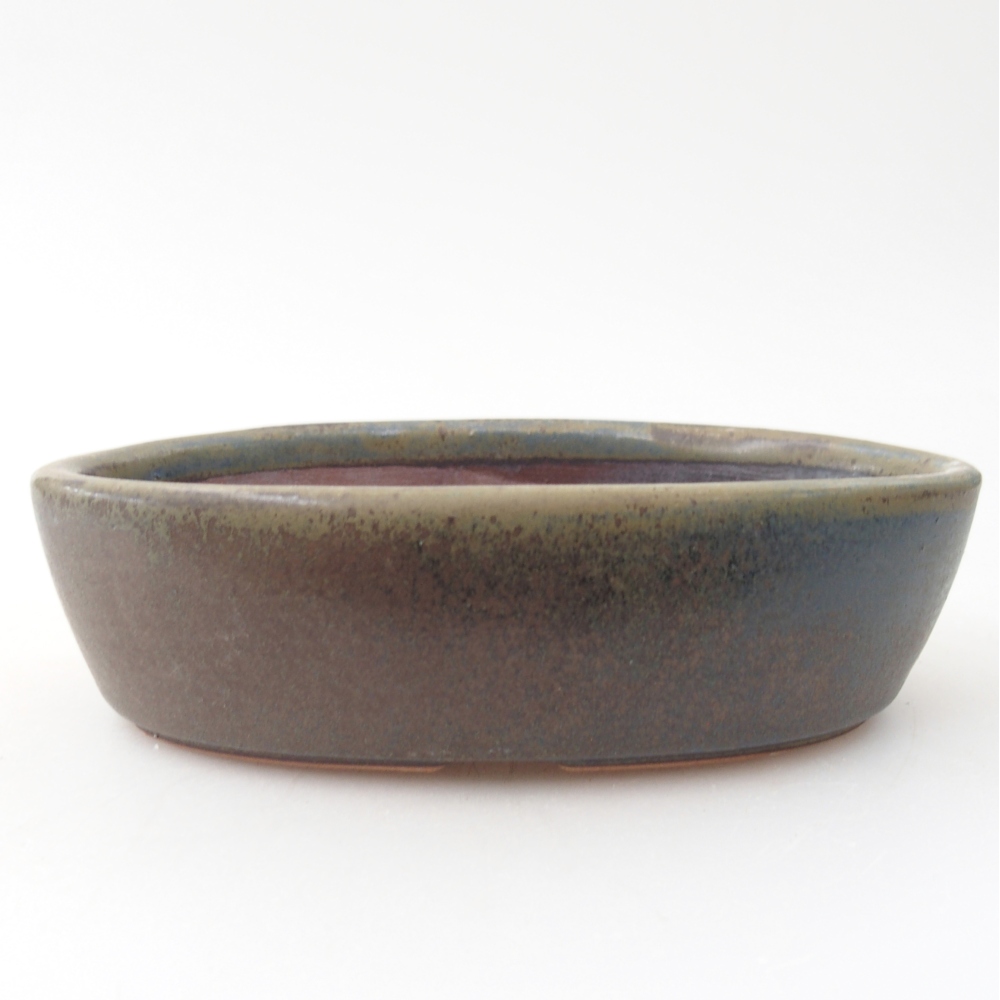 Ceramic bonsai bowl 15 x 9,5 x 4 cm, brown