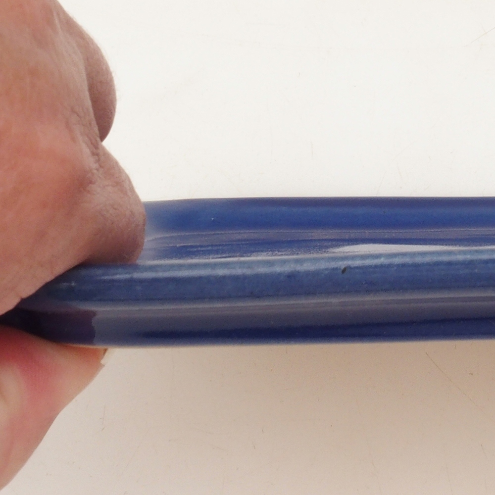 Ceramic saucer H50 - 18 x 13 x 1 cm - blue