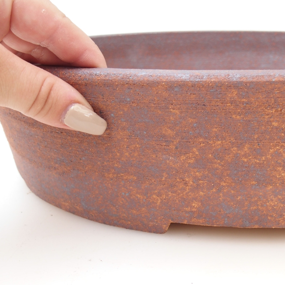 Bonsai bowl 37,5 x 31,5 x 8,5 cm , colour brown