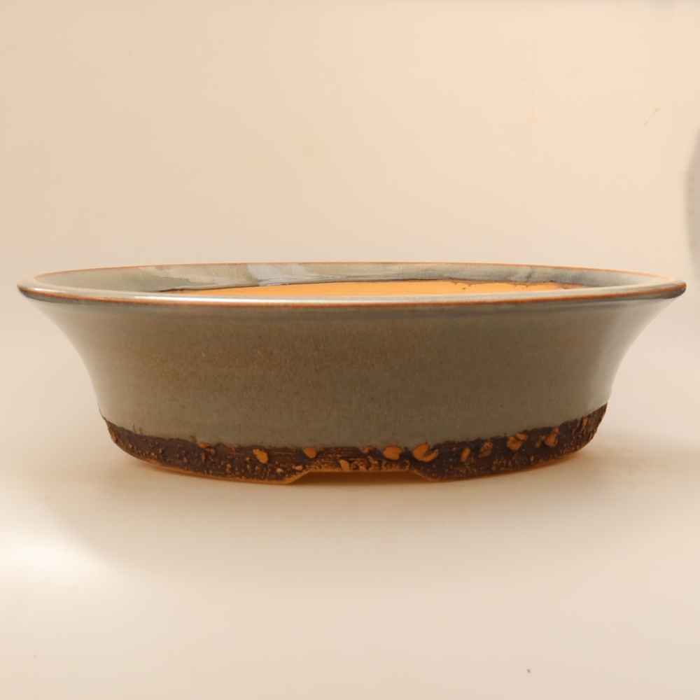 Ceramic bonsai pot, 35.5 x 35.5 x 9 cm, gray - IN-STORE PICKUP ONLY or pallet shipping