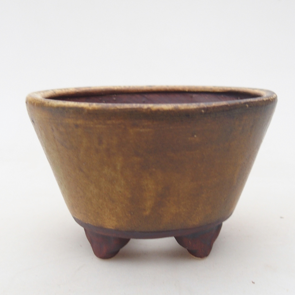Ceramic bonsai bowl 8,5 x 8,5 x 5 cm, green