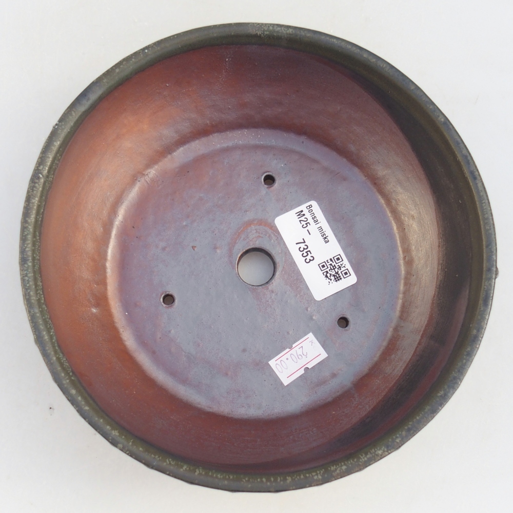 Ceramic bonsai bowl 18 x 18 x 5,5 cm, grey