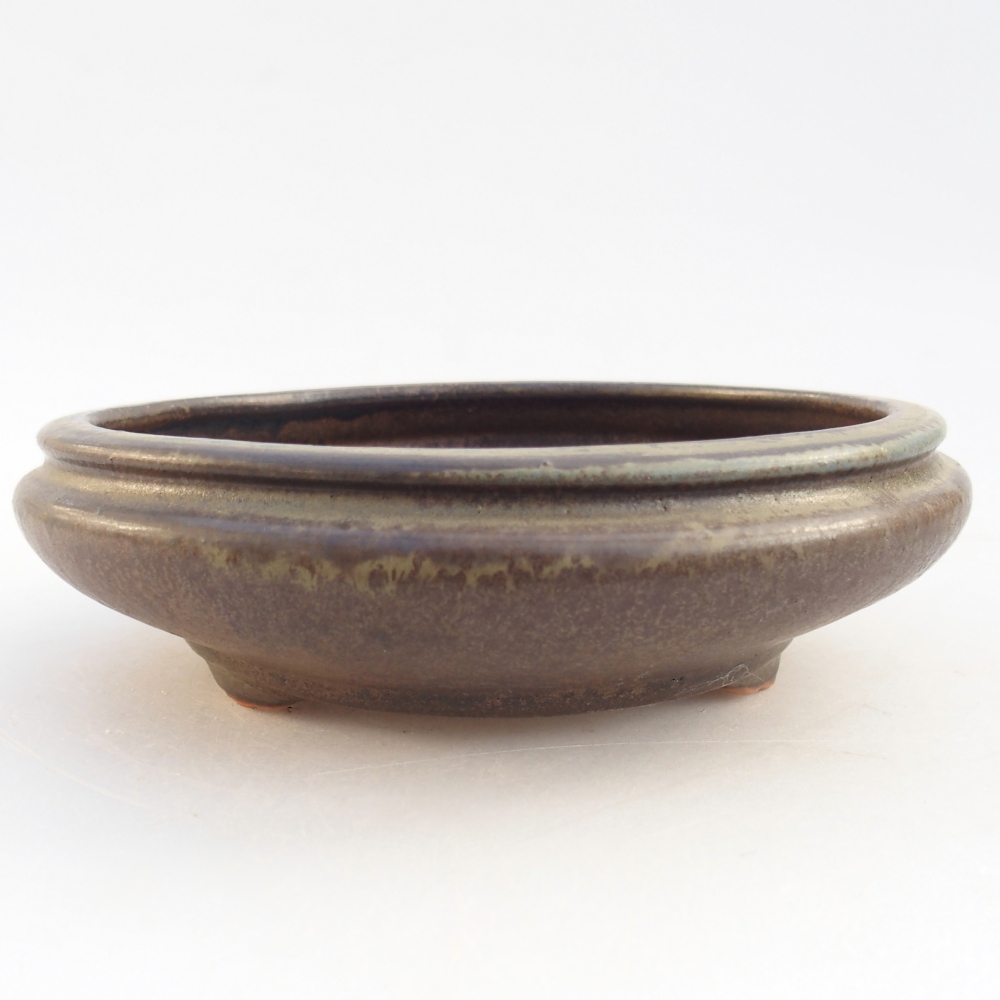Ceramic bonsai bowl 16 x 16 x 5 cm, brown