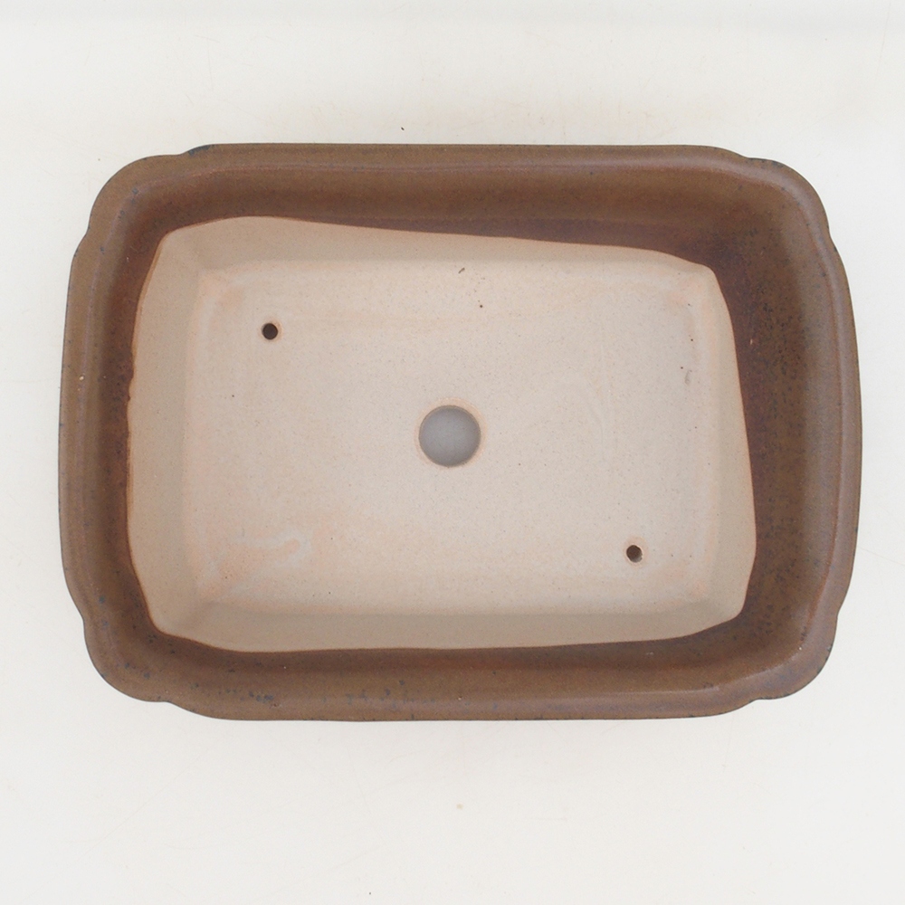 Bonsai bowl H50 - 17 x 12.5 x 5.5 cm. - brown
