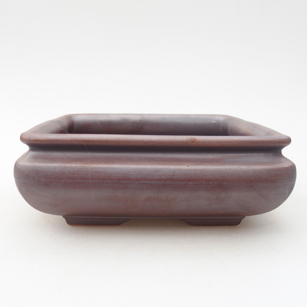 Ceramic bonsai bowl 15,5 x 15,5 x 6 cm, metal colour
