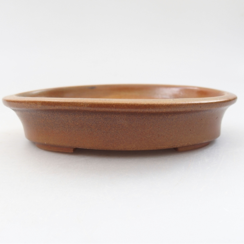 Ceramic bonsai bowl  13 x 11 x 3 cm, color brown