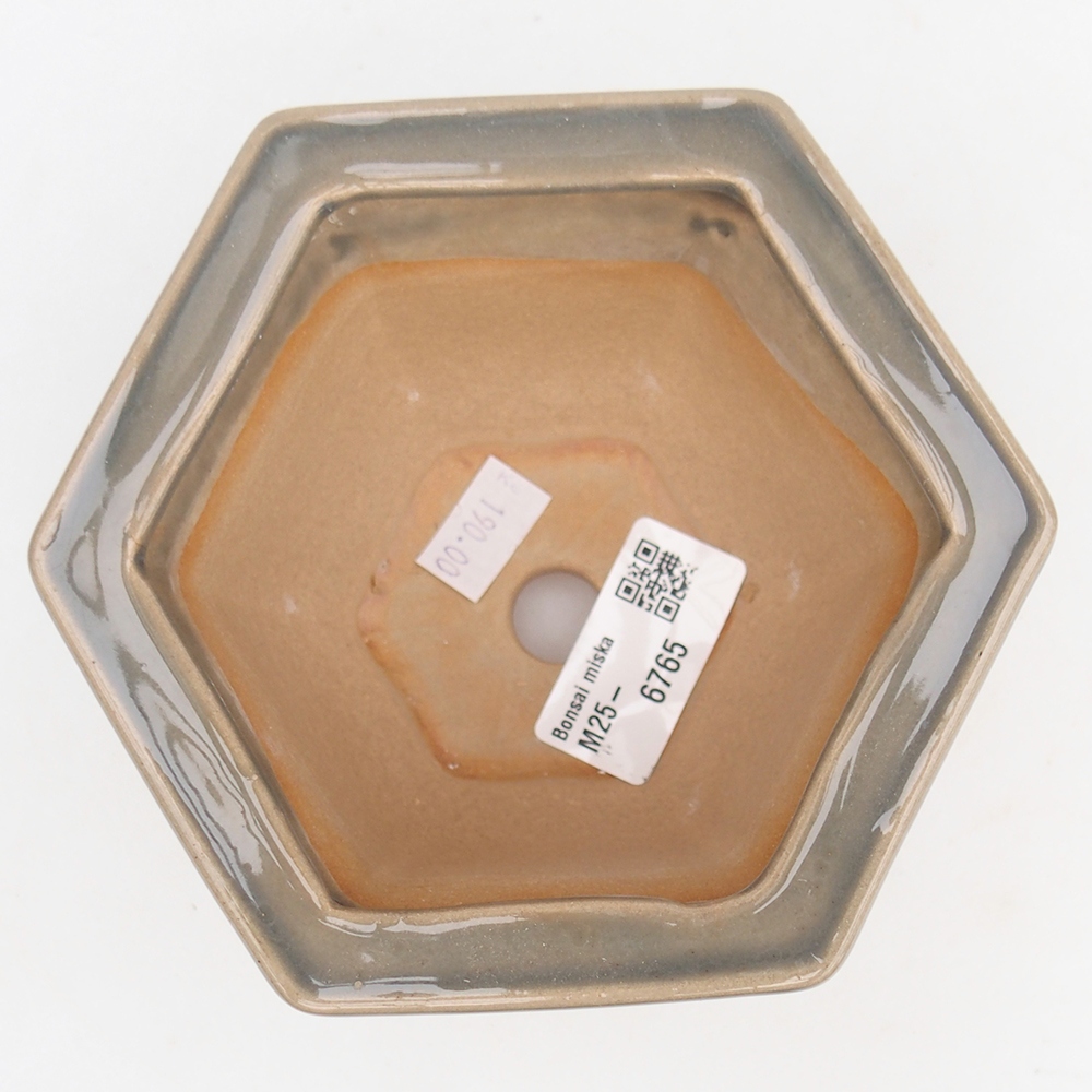 Ceramic bonsai bowl 13 x 11,5 x 8 cm, grey