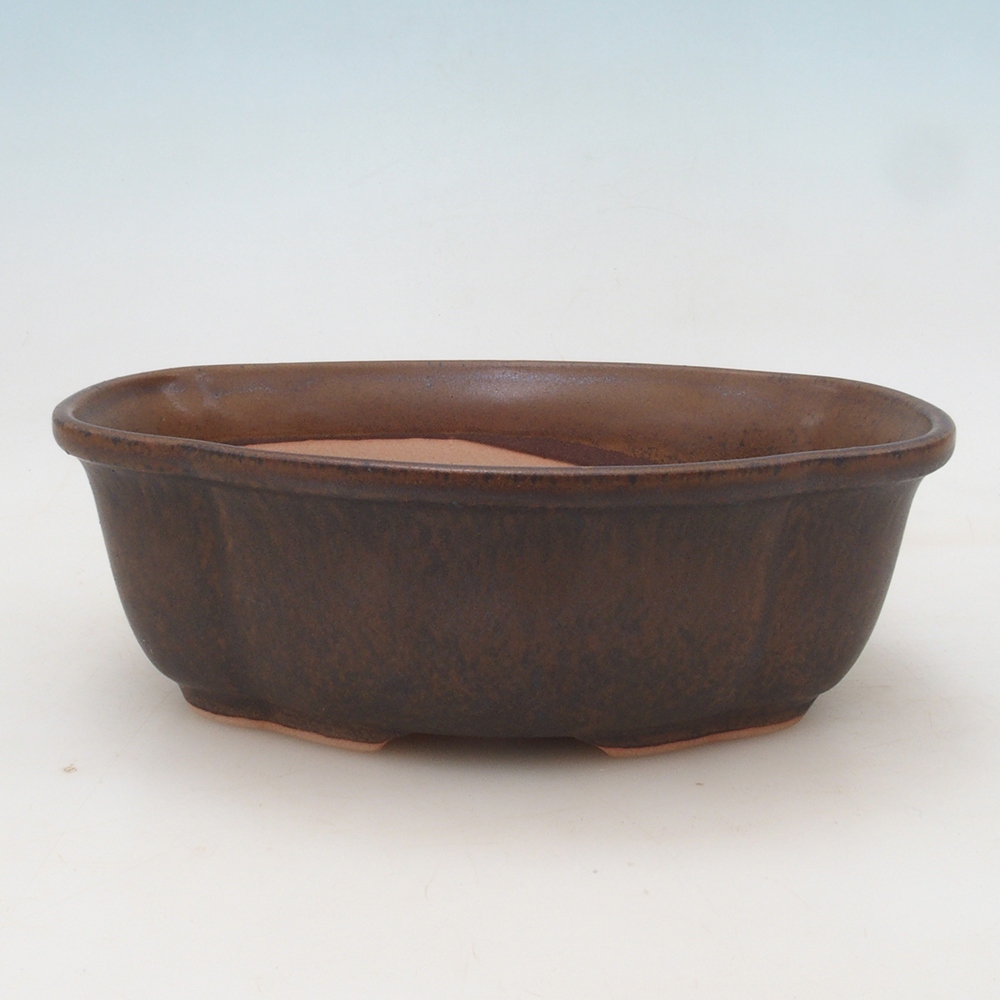 Bonsai bowl + saucer H75 - brown