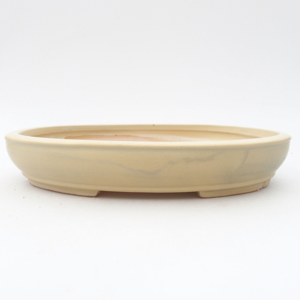 Ceramic bonsai bowl 25 x 20 x 4 cm, color beige