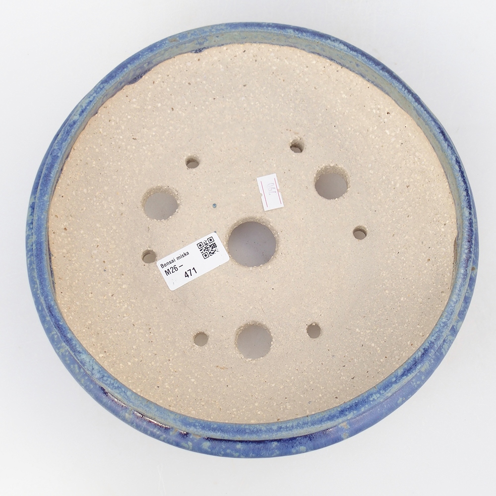 Ceramic bonsai bowl 25 x 25 x 7,5 cm, colour blue