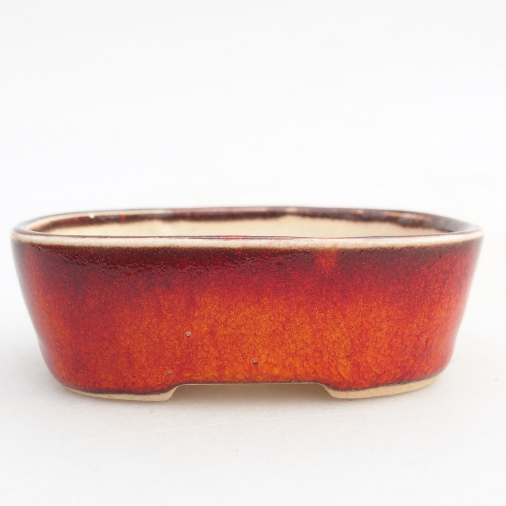 Mini bonsai bowl 6 x 6 x 2,5 cm, colour red