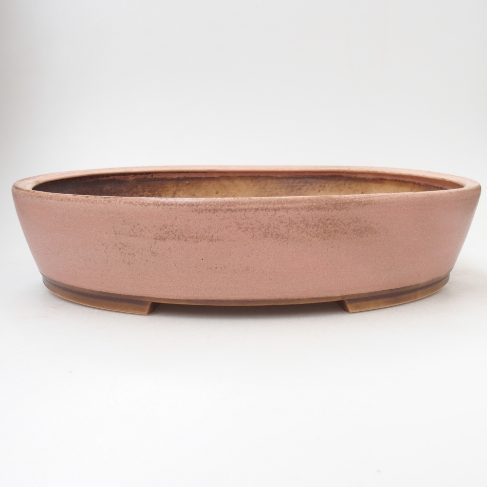 Ceramic bonsai bowl 31,5 x 27,5 x 6 cm, pink