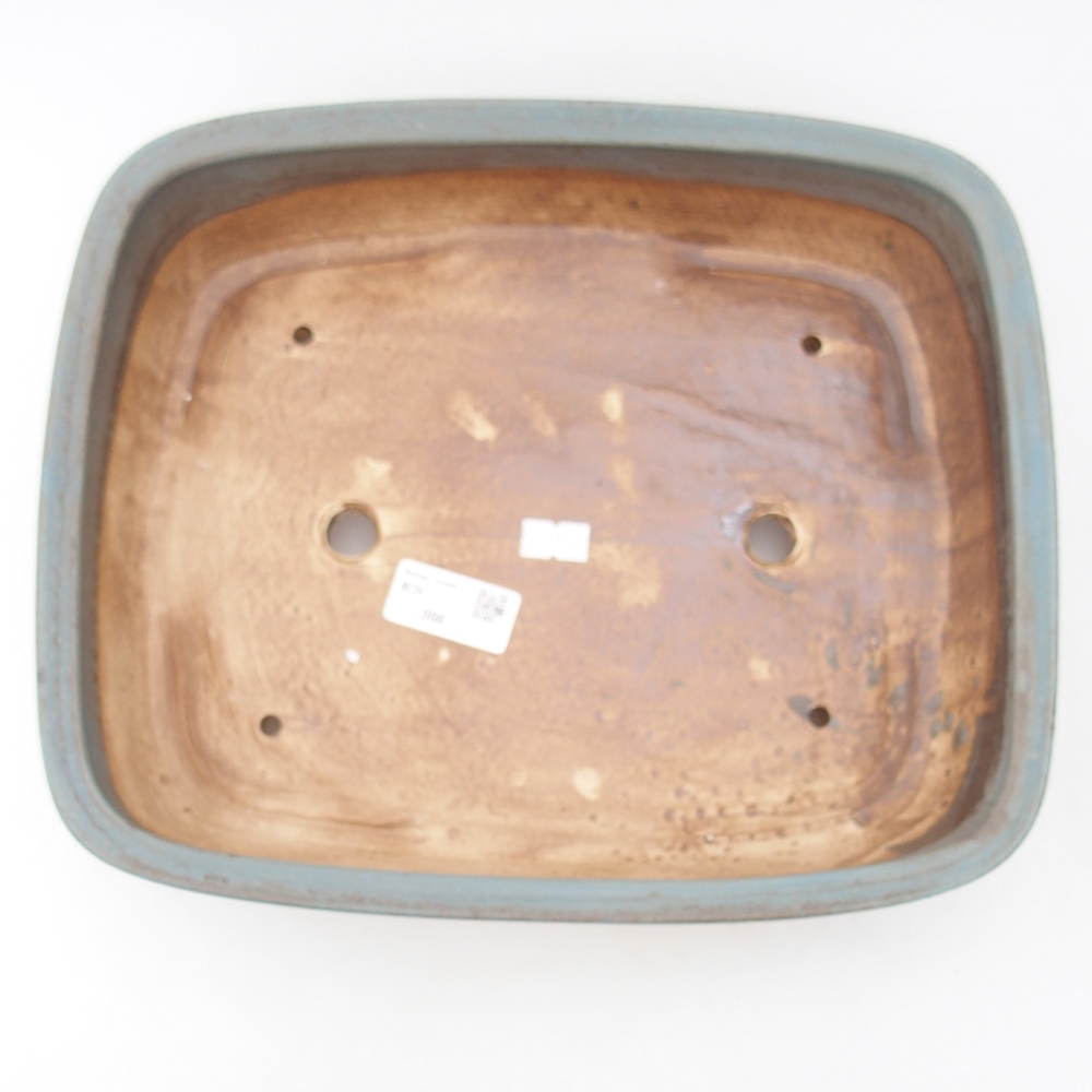 Ceramic bonsai bowl 29,5 x 24,5 x 7,5 cm, colour blue