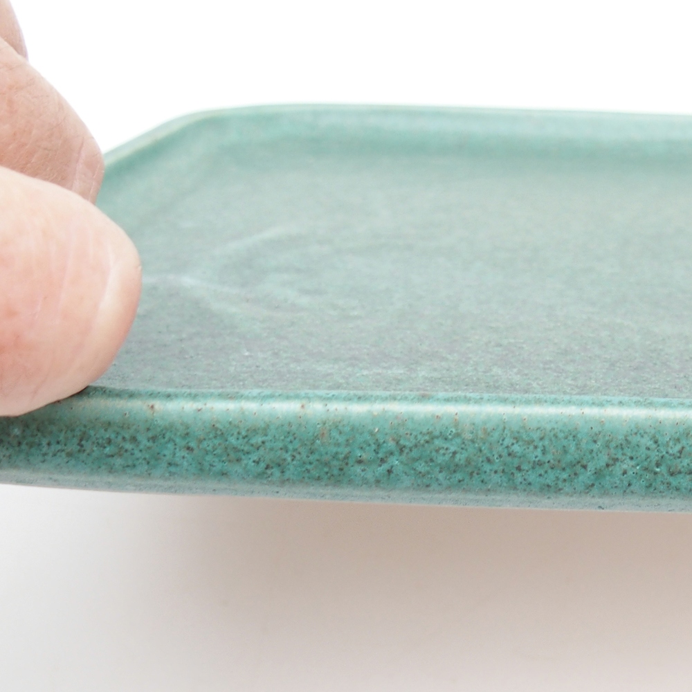 Ceramic saucer H20 - 26,5 x 20 x 1,5 cm - green