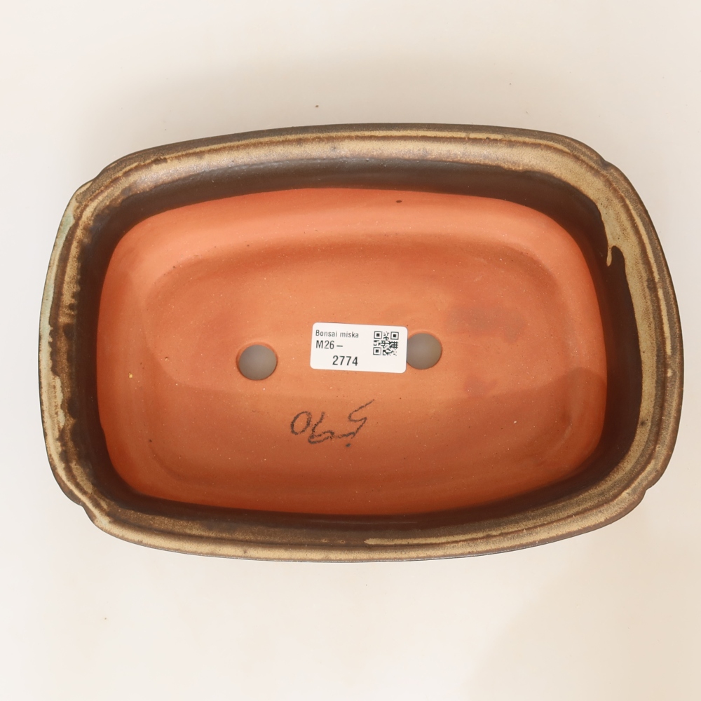 Ceramic Bowl, 24 x 17 x 6 cm, brown