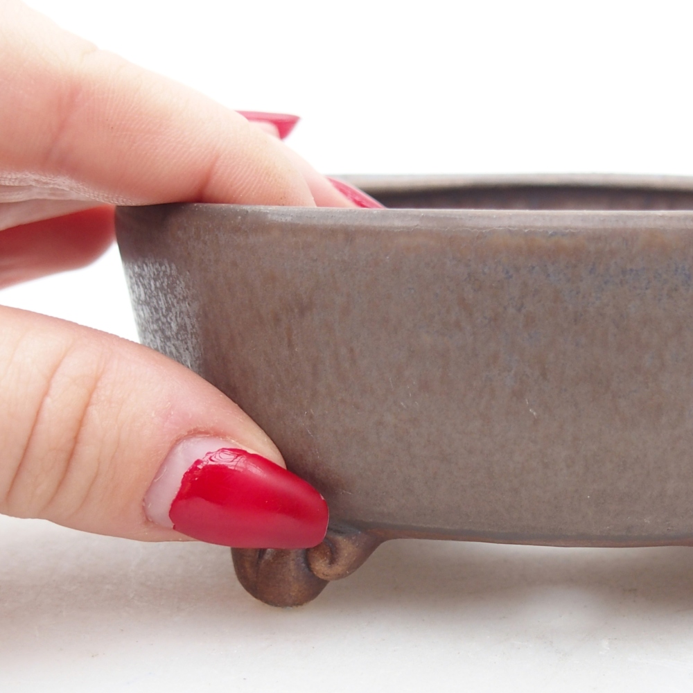 Ceramic bonsai bowl 11 x 11 x 4,5 cm, colour blue