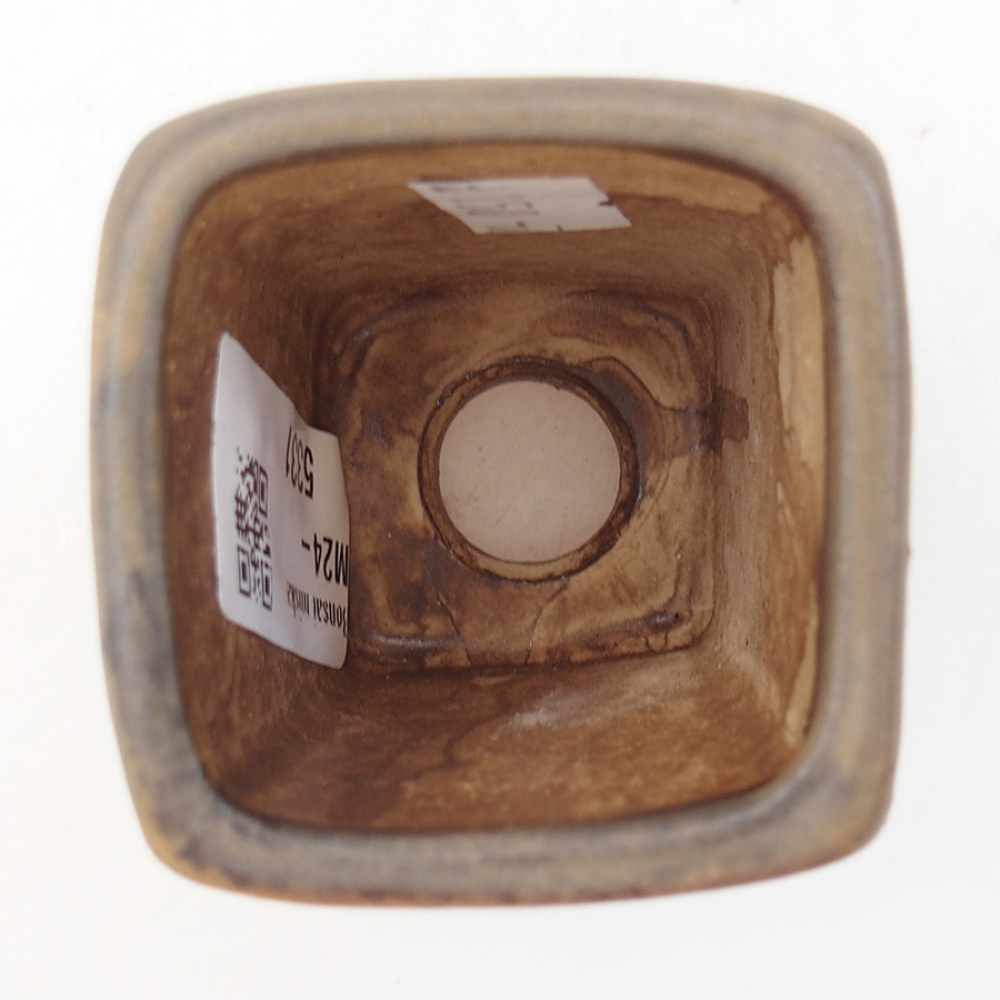 Ceramic bonsai bowl 5 x 5 x 6,5 cm, color brown