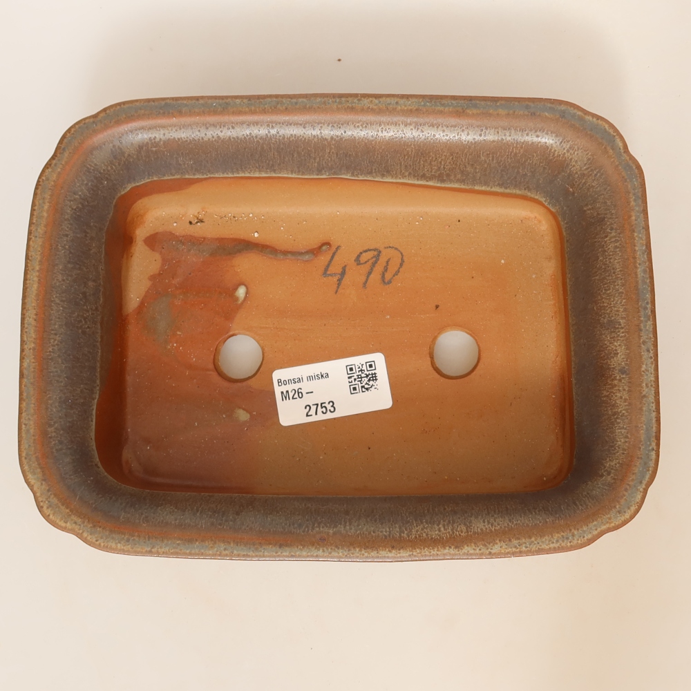 Ceramic Bowl, 20 x 15.5 x 5.5 cm, brown