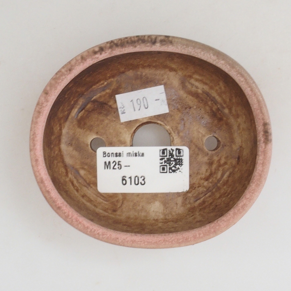 Ceramic bonsai bowl 9,5 x 8 x 3 cm, color pink