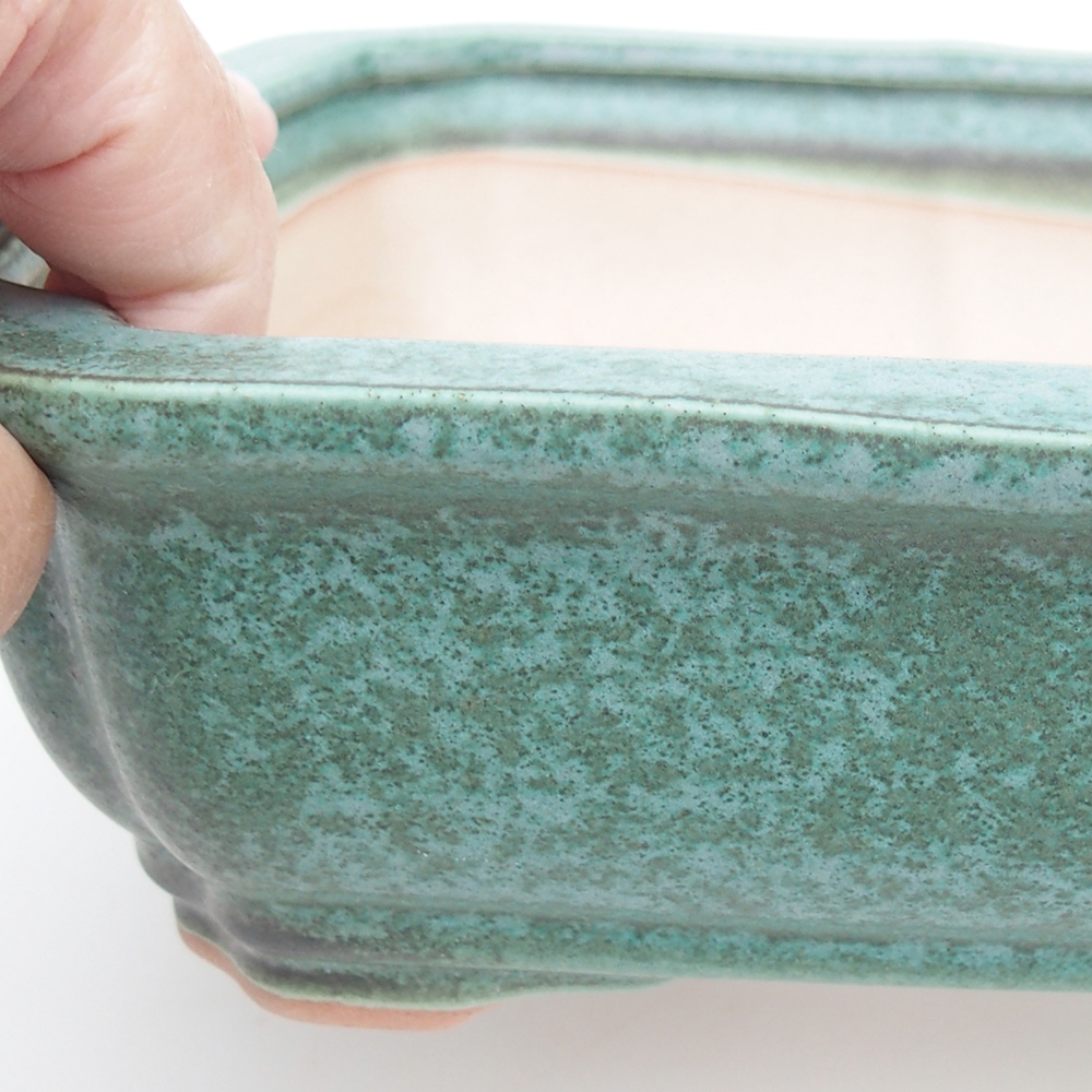 Bonsai bowl H20 - 26,5 x 21,5 x 6,5 cm. - green