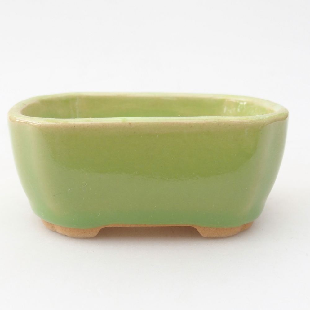 Ceramic bonsai bowl 8,5 x 7 x 3,5 cm, green