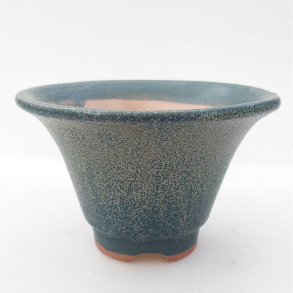 Ceramic bonsai bowl 10,5 x 10,5 x 6,5 cm, color blue