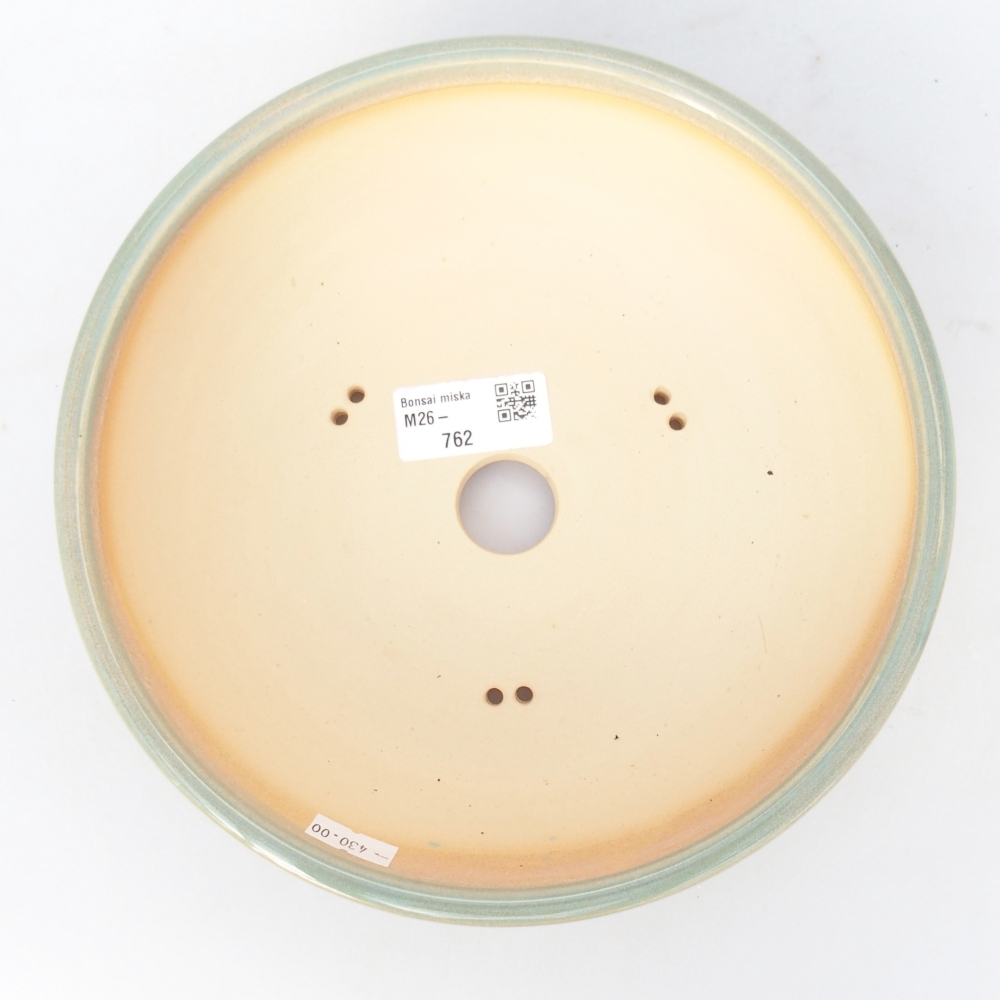 Ceramic bonsai bowl 20 x 20 x 6 cm, green