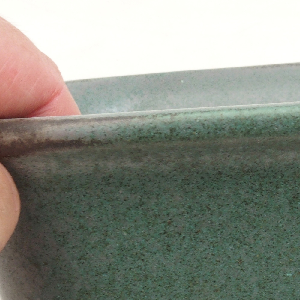 Bonsai bowl H36 - 17 x 15 x 7.5 cm. -green