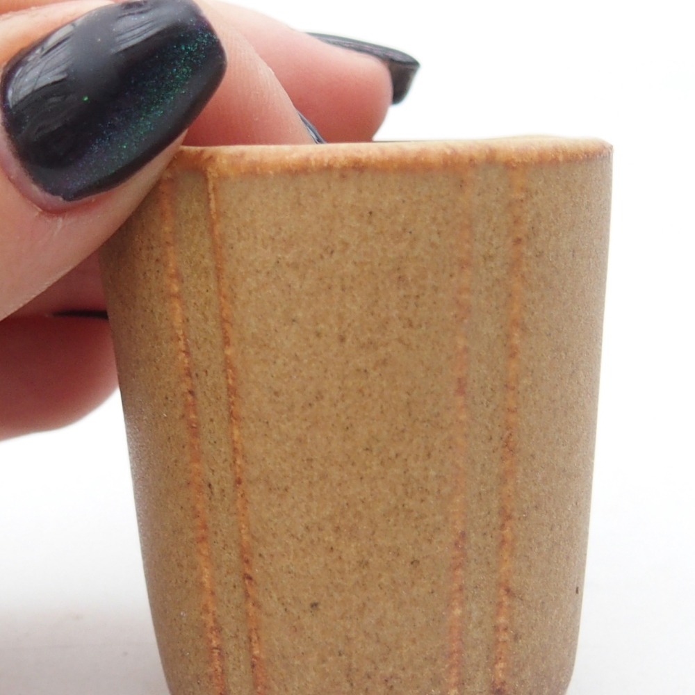 Mini bonsai bowl 4 x 4 x 4,5 cm, brown