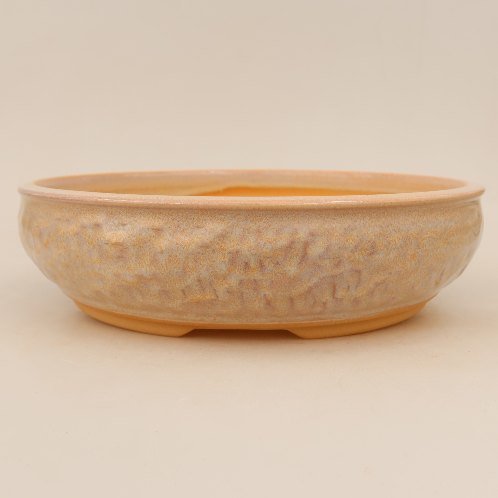 Ceramic bonsai pot, 28 x 28 x 7 cm, beige