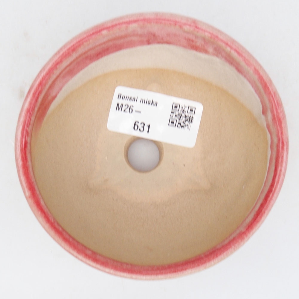 Ceramic bonsai bowl 9,5 x 9,5 x 5 cm, pink