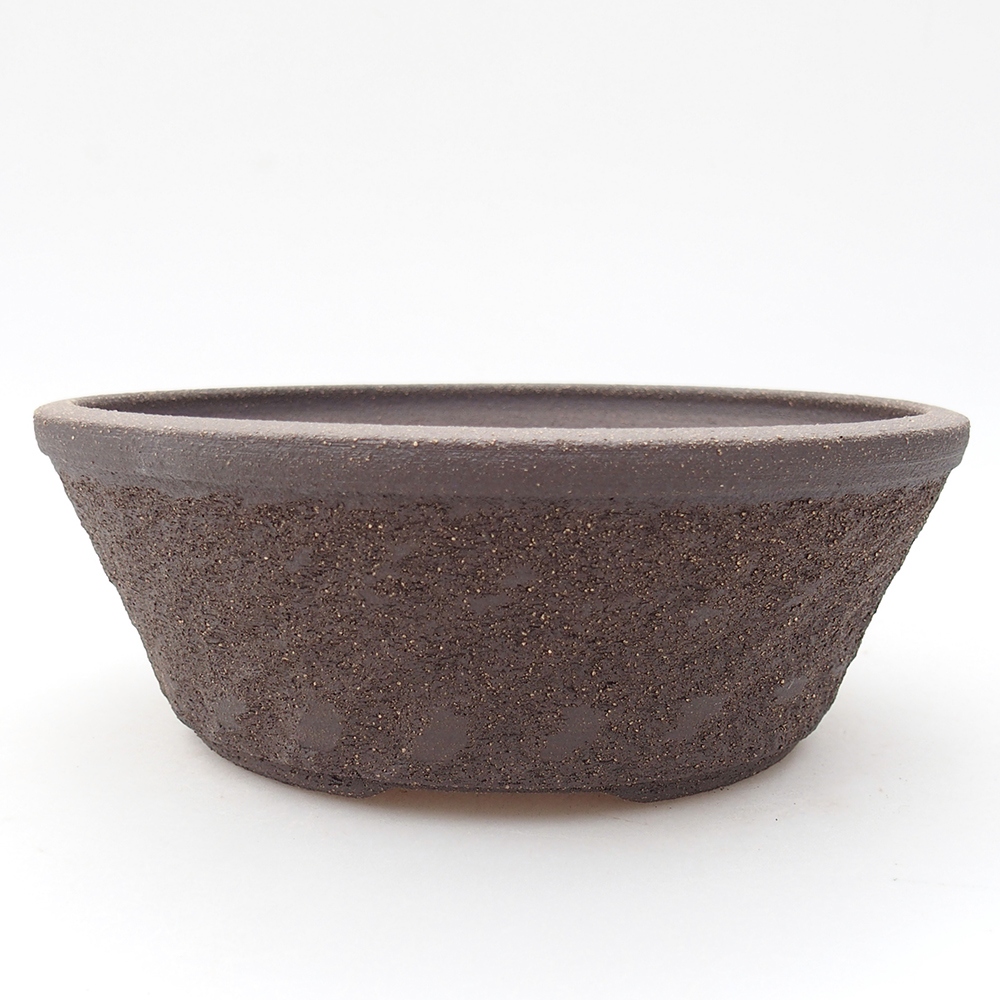 Ceramic bonsai bowl 18 x 18 x 6,5 cm, brown