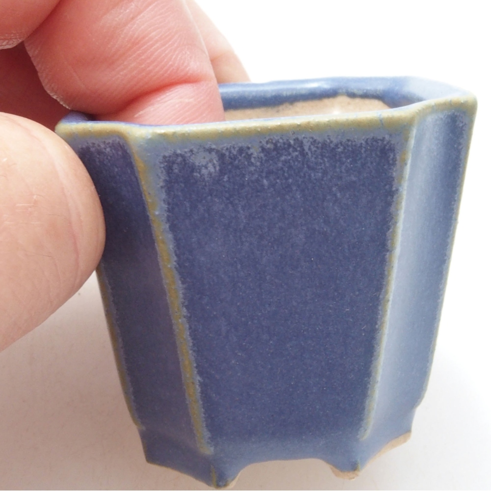Mini bonsai bowl 4 x 4 x 4 cm, color blue