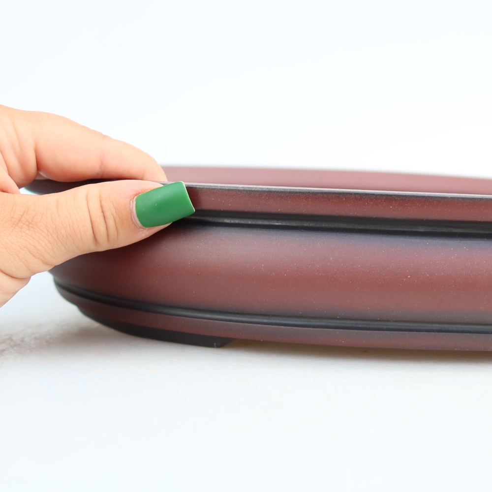 Ceramic Bowl  31 x 23.5 x 5.5 cm, brick red