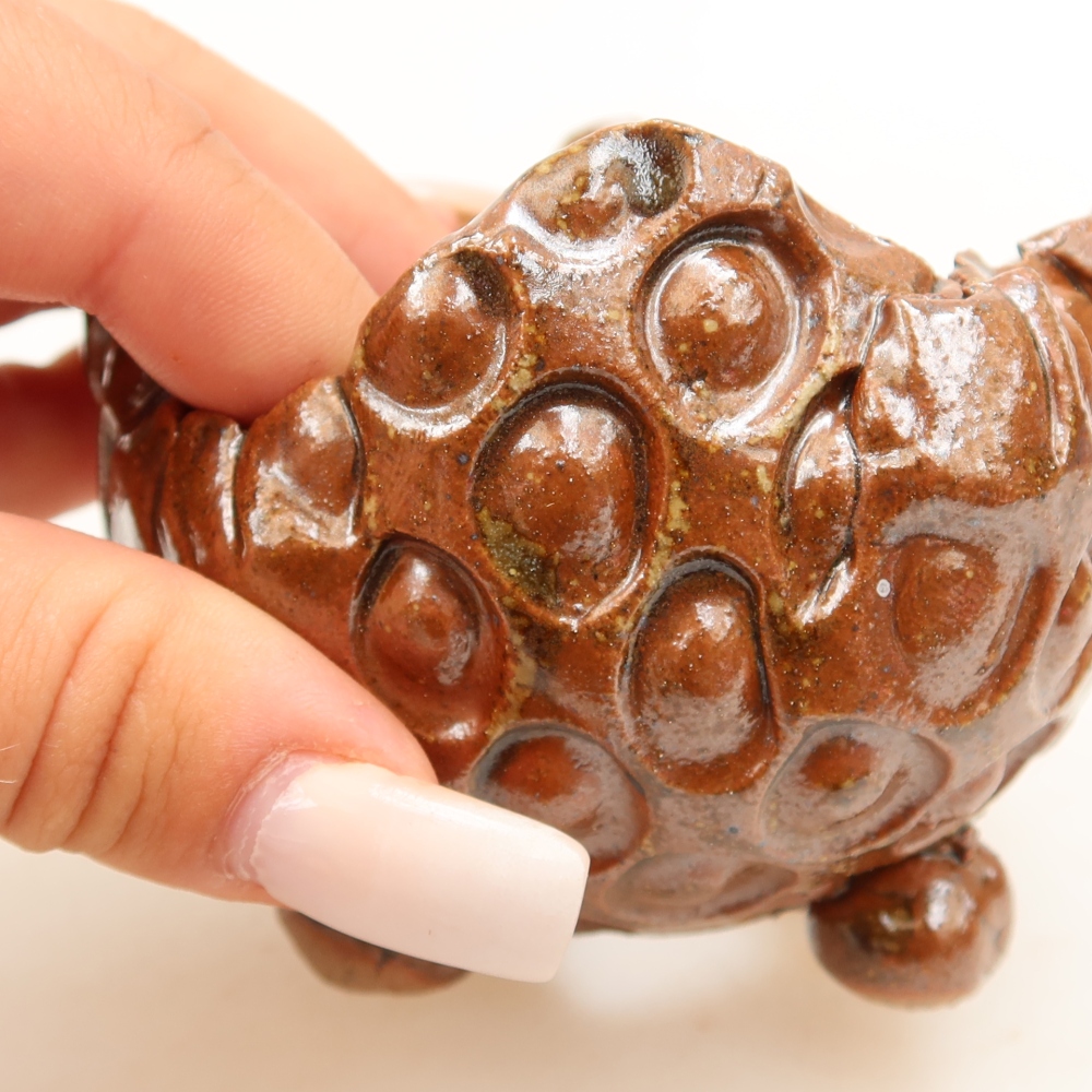 Ceramic Shell, 8.5 x 8 x 6.5 cm, brown
