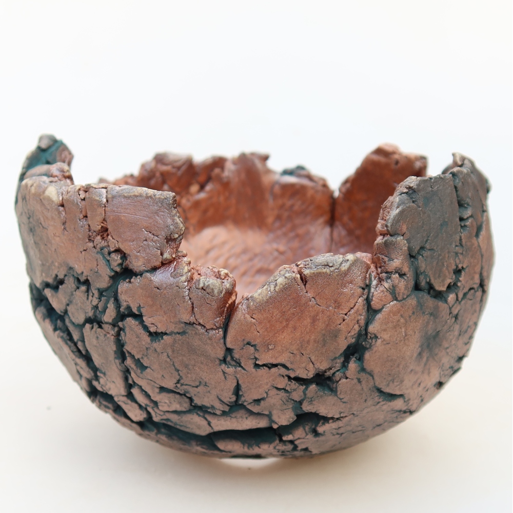 Ceramic Shell  11 x 10.5 x 8 cm, green